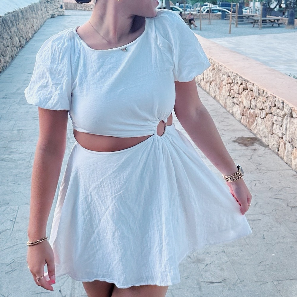 White flowy summer dress